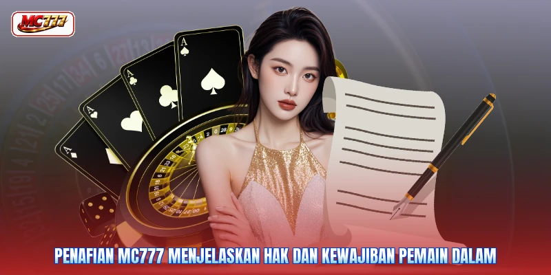 Penafian MC777 menjelaskan hak dan kewajiban pemain dalam
