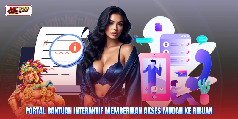 Portal bantuan interaktif memberikan akses mudah ke ribuan