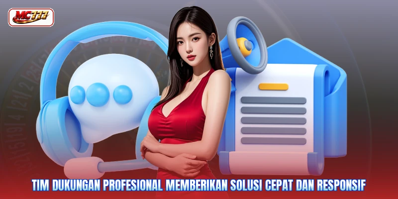 Tim dukungan profesional memberikan solusi cepat dan responsif